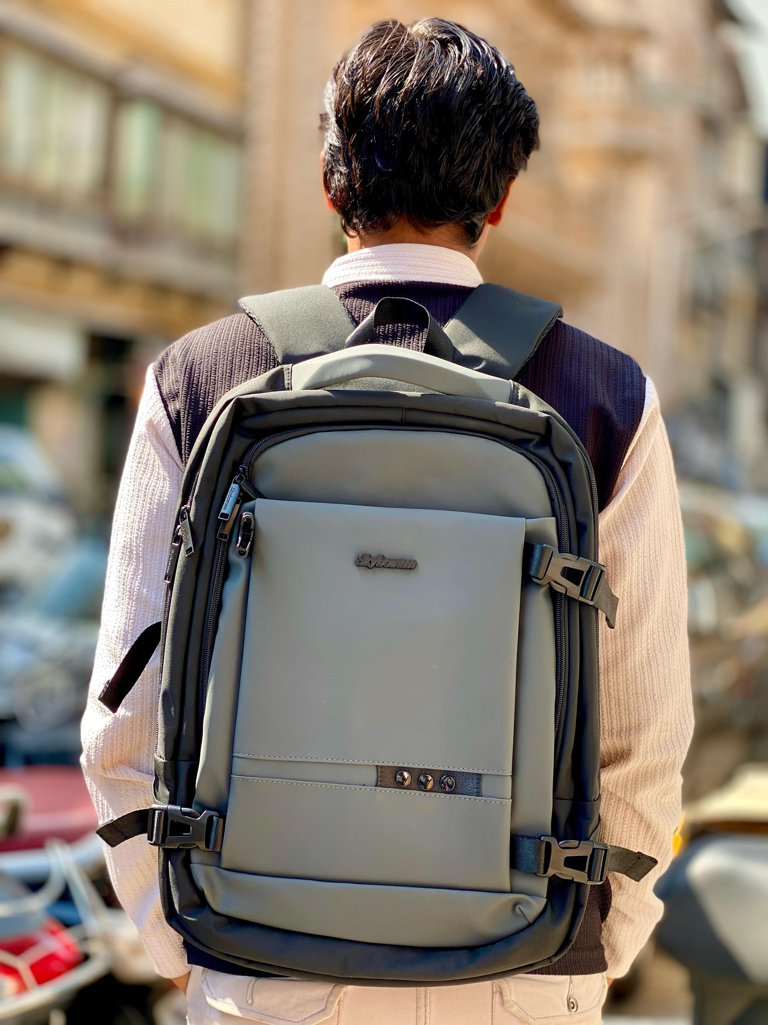 College Backpack Journey: A Boy’s First Step Toward Campus Life.