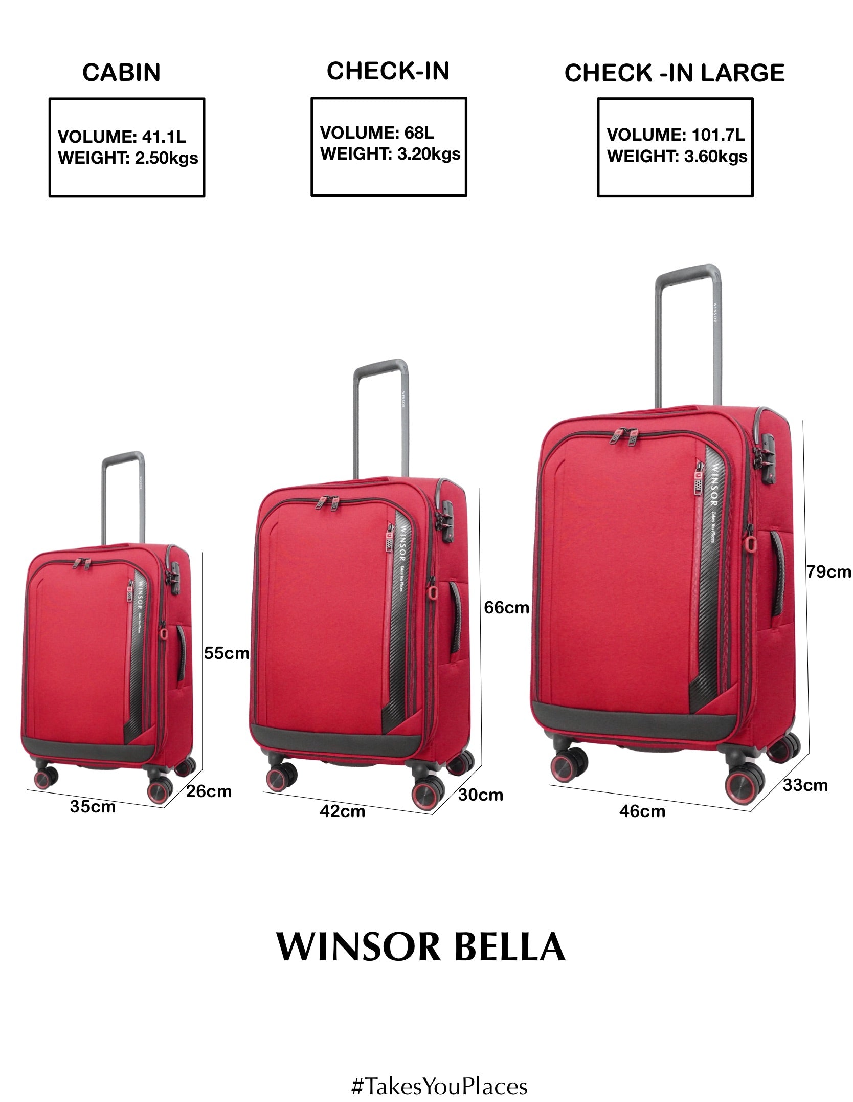 Bella Check-In Soft Luggage