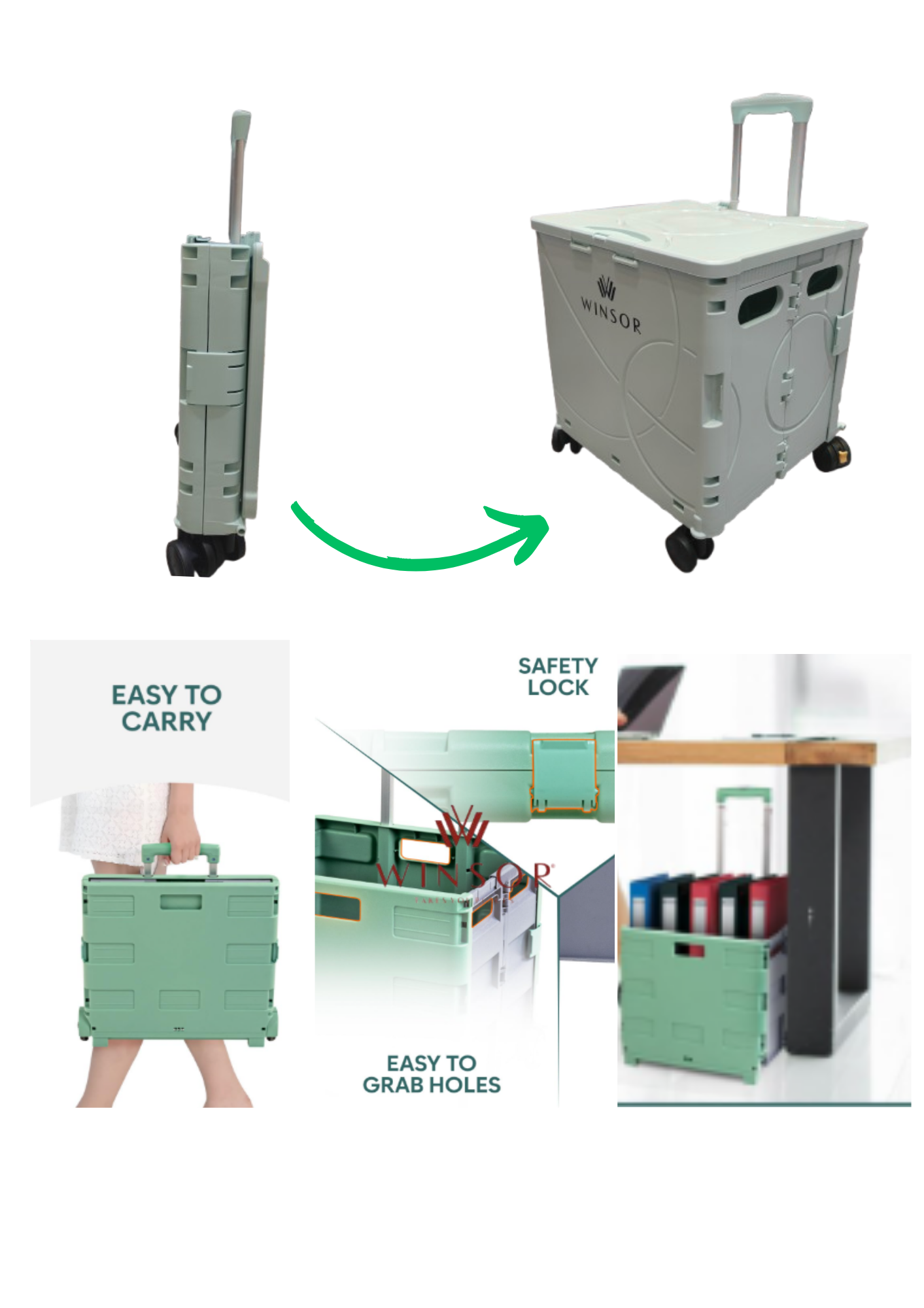 Foldable Trolley Crate