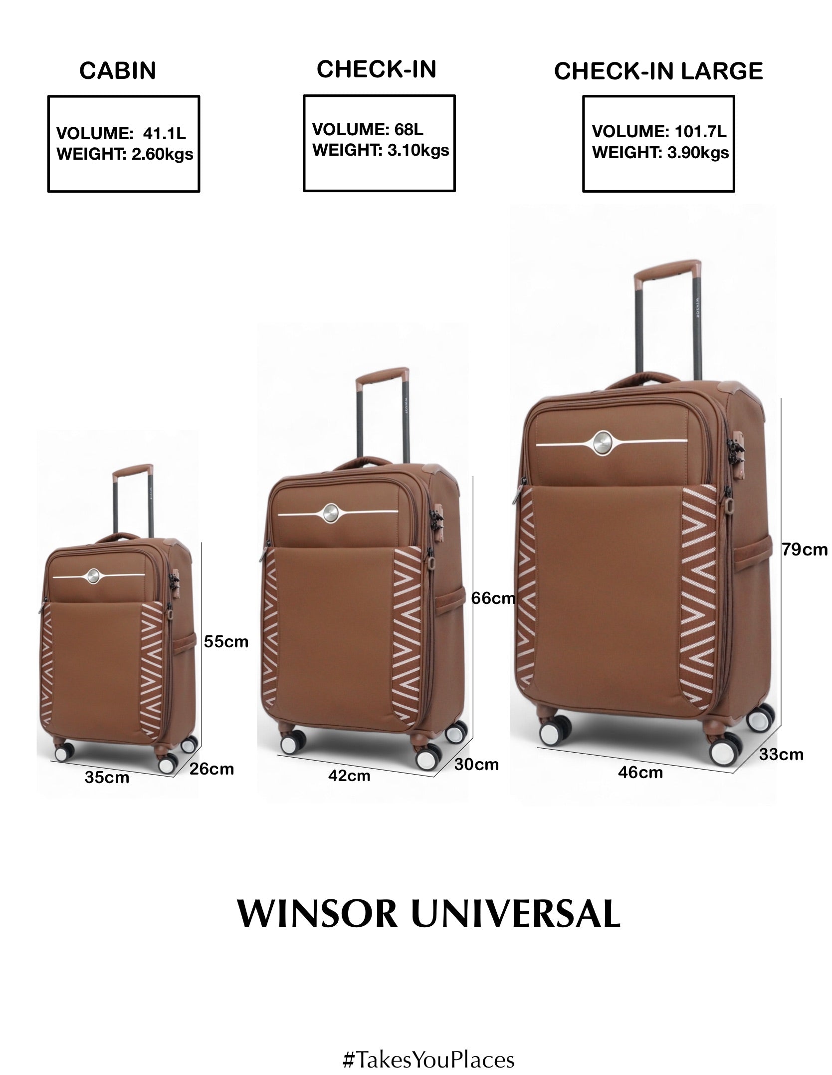 Universe Soft Luggage - Set of 3
