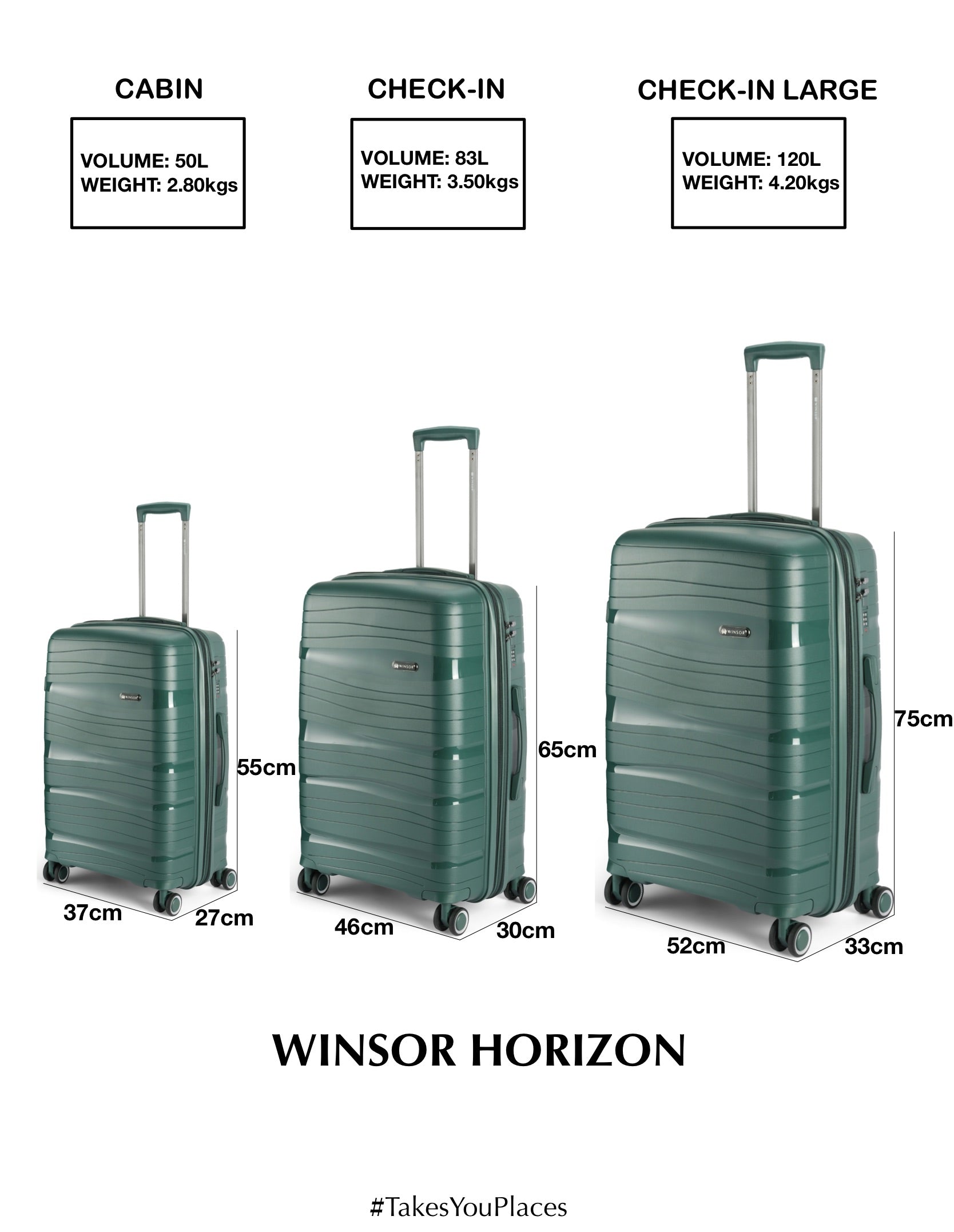 Horizon Cabin Hard Luggage